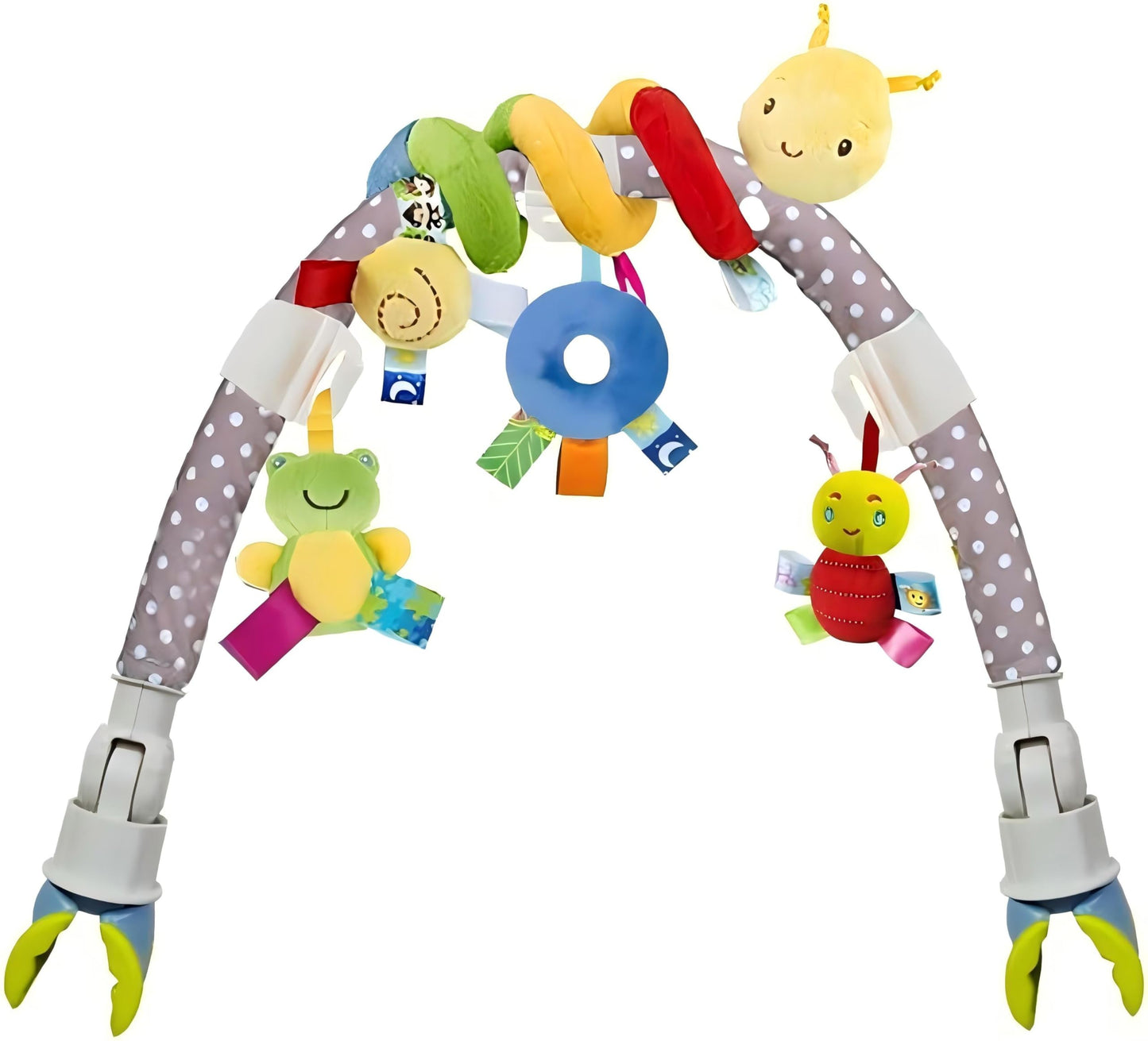 GZYFUVALW Car Seat & Stroller Toy | Plush Spiral Baby Sensory Toy with Ringing Bells