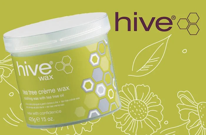 Hive Tea Tree Creme Wax: Soothing & Antiseptic Hair Removal for Sensitive Skin 15 oz