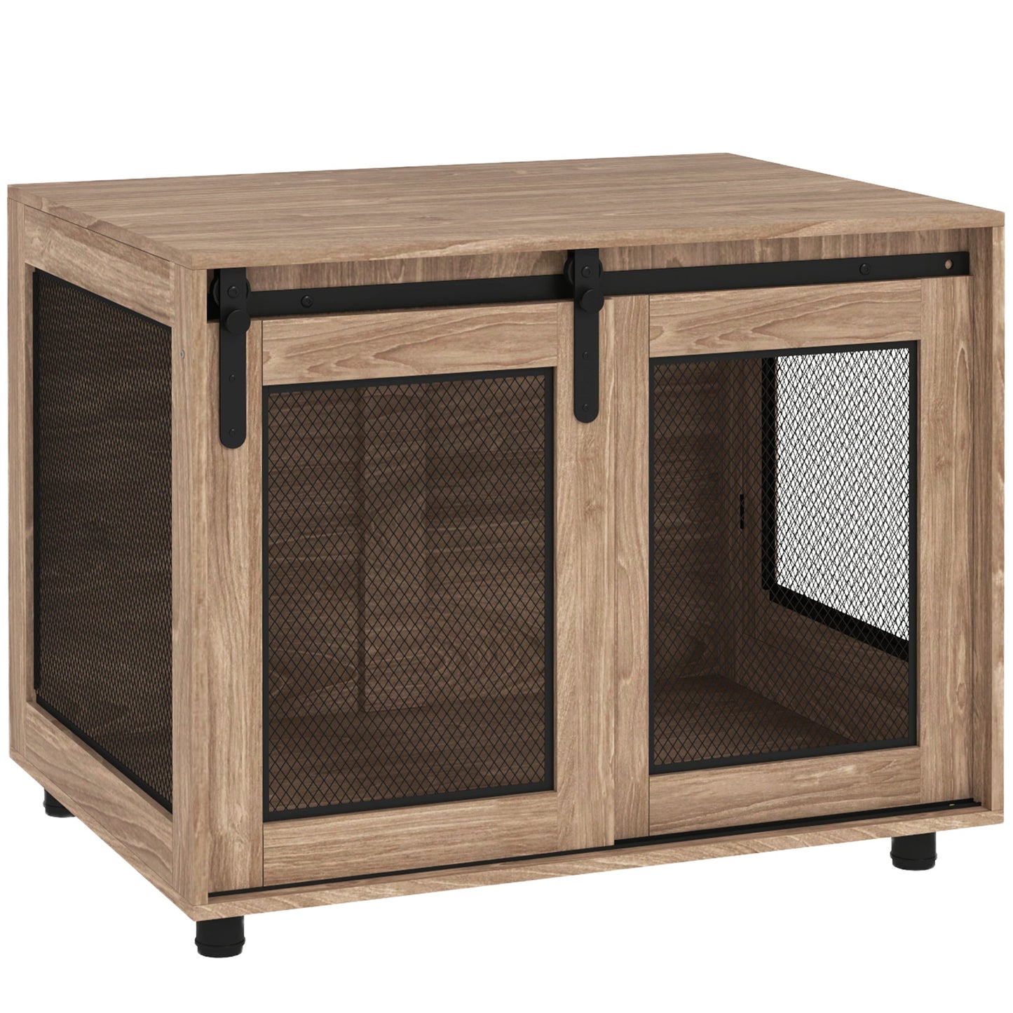 PawHut Dog Crate Furniture w/ Sliding Door, 80 x 58.5 x 63cm