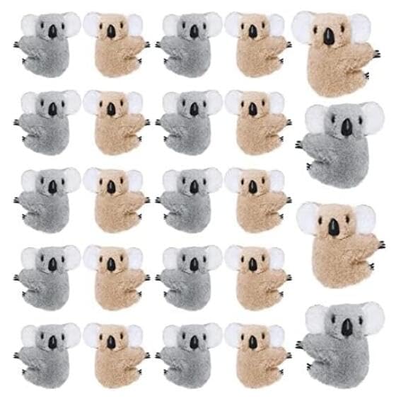 Haakong 24pcs Koala Clip Pencil Toppers – Clip-On Cute Animal Friends for Pencils, Pens & Wires
