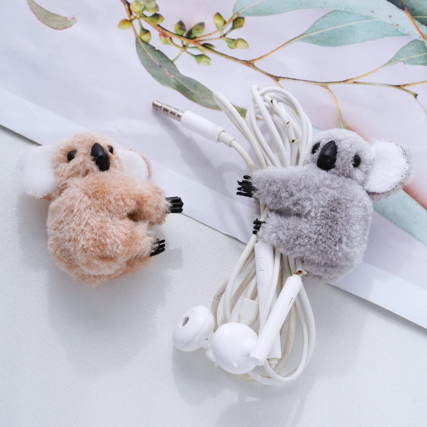 Haakong 24pcs Koala Clip Pencil Toppers – Clip-On Cute Animal Friends for Pencils, Pens & Wires