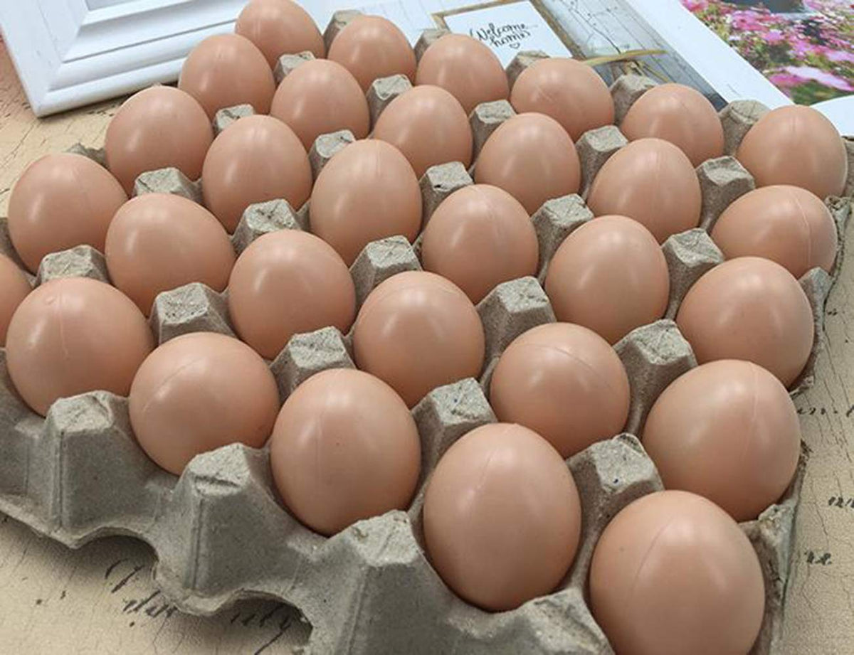 Haawooky 20 PCS Plastic Fake Eggs for DIY Easter – Realistic, Lightweight & Safe