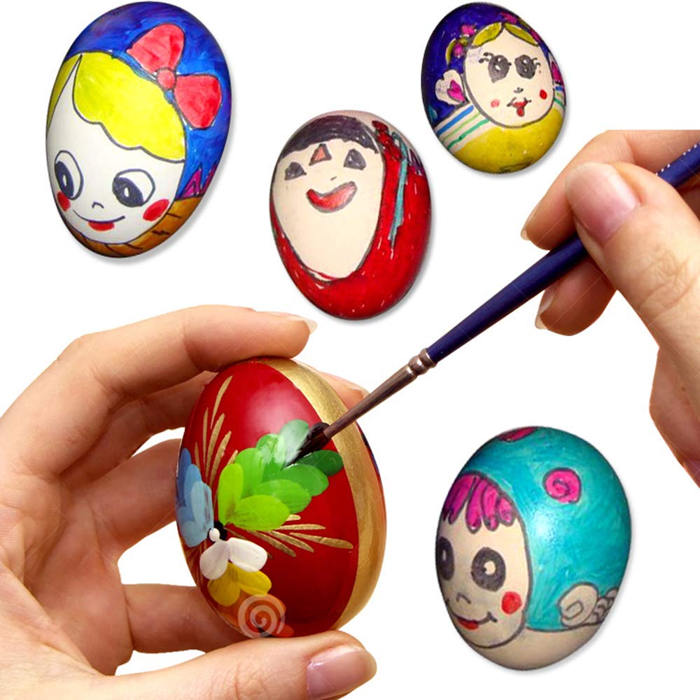 Haawooky 20 PCS Plastic Fake Eggs for DIY Easter – Realistic, Lightweight & Safe