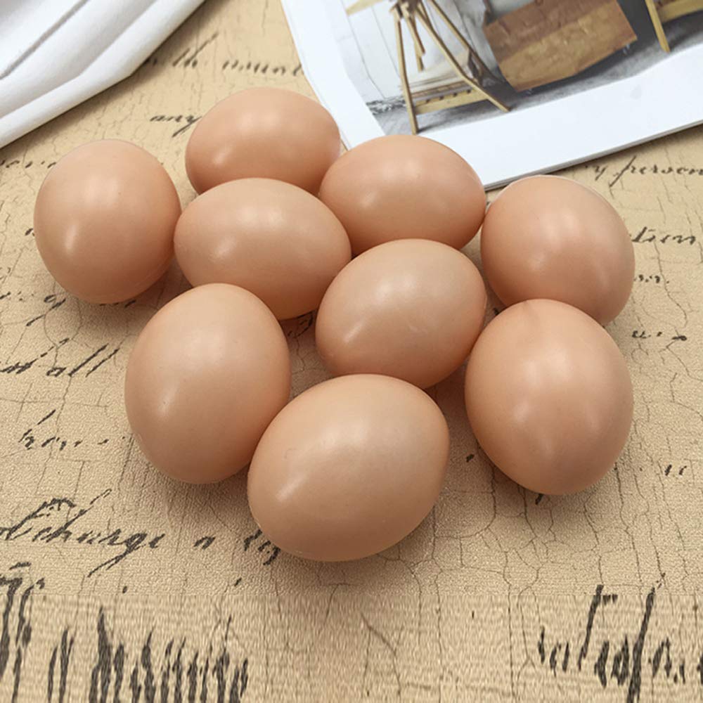 Haawooky 20 PCS Plastic Fake Eggs for DIY Easter – Realistic, Lightweight & Safe