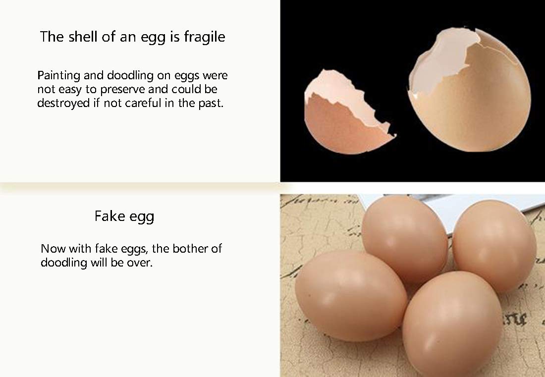 Haawooky 20 PCS Plastic Fake Eggs for DIY Easter – Realistic, Lightweight & Safe