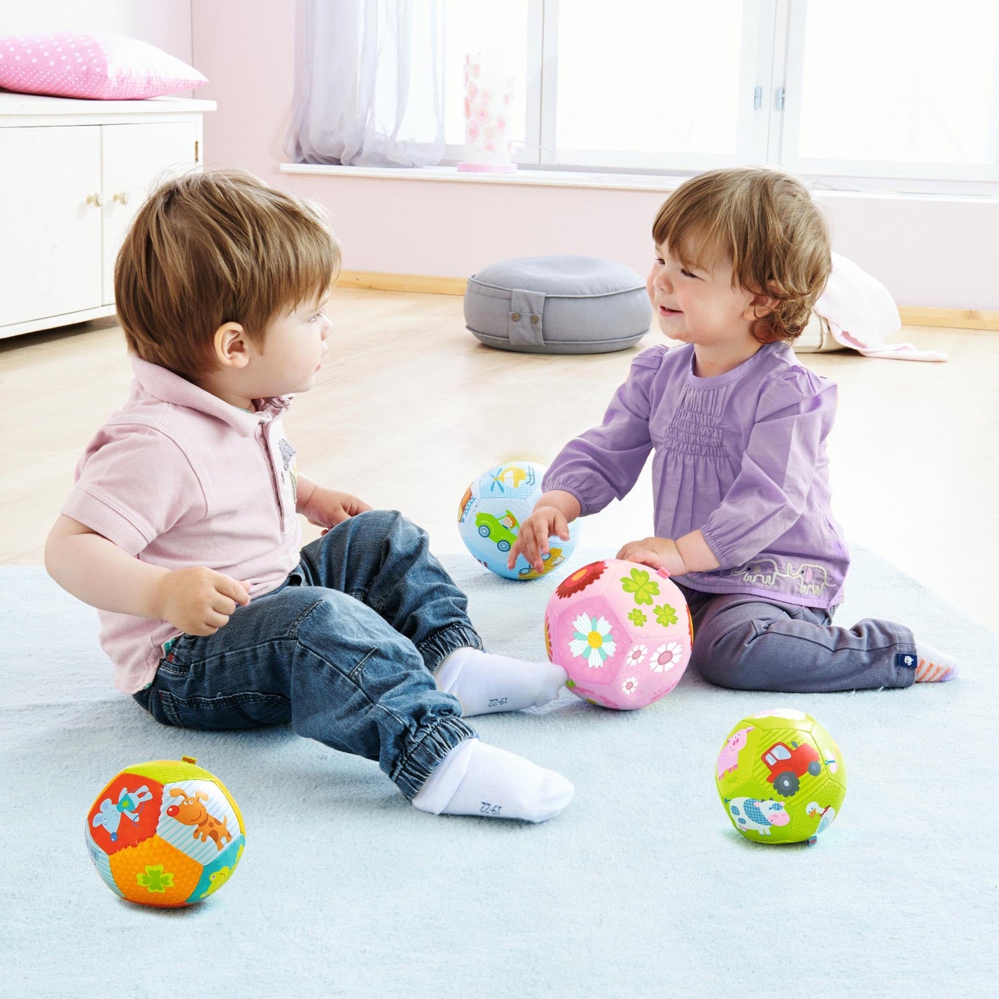 HABA Baby Balls – Soft Sensory Tummy Time Toys for 6 Months+