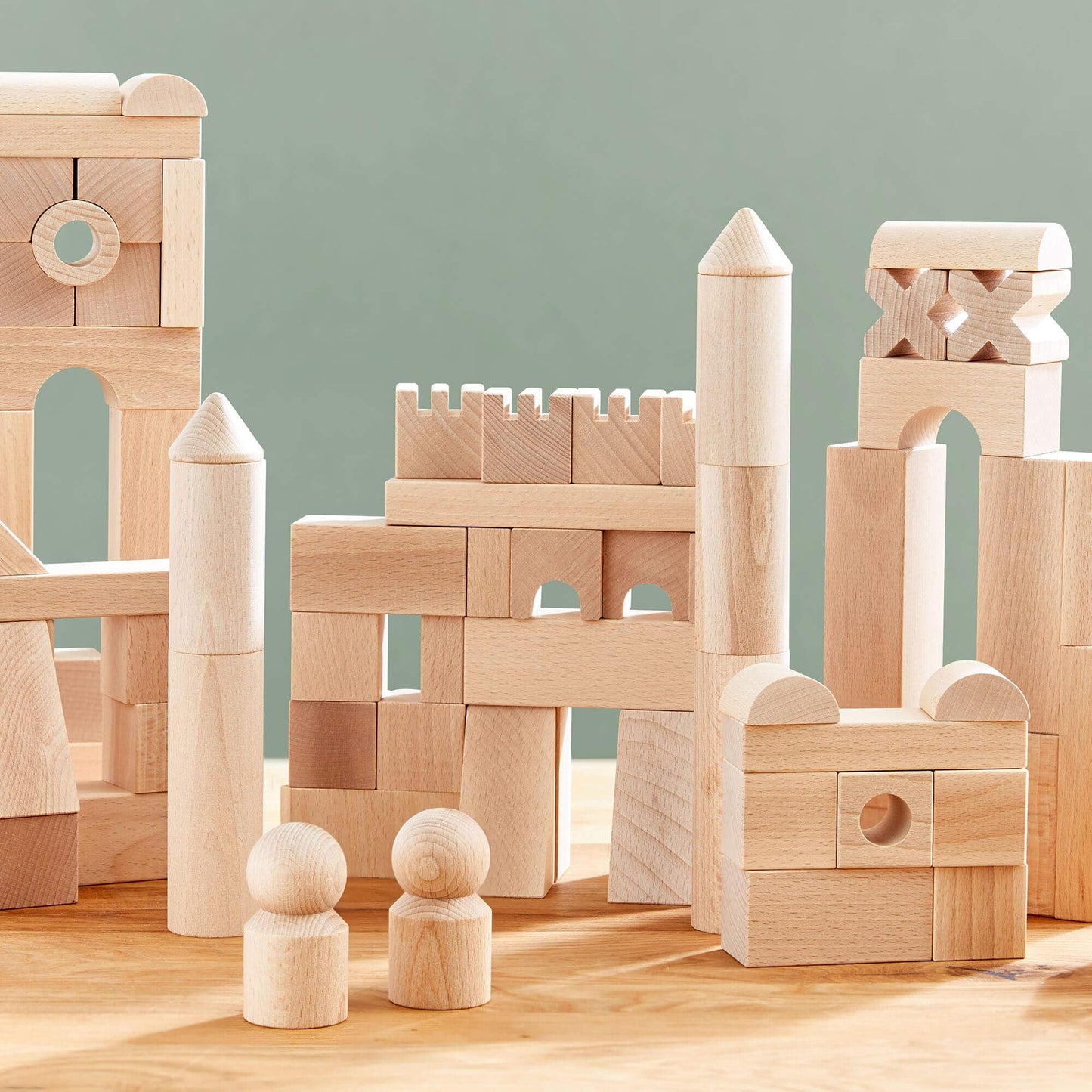 HABA Extra Large Wooden Building Blocks 102-Piece Set – Open-Ended Toddler Toys, Made in Germany