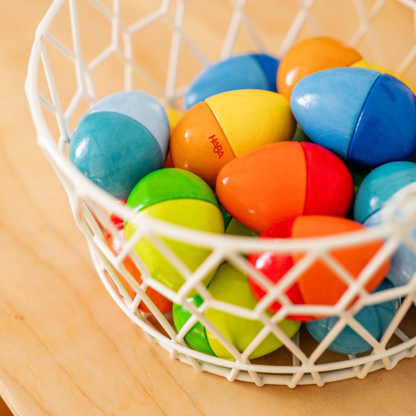 HABA Fun with Sounds Wooden Eggs – Montessori Easter Toys, Made in Germany