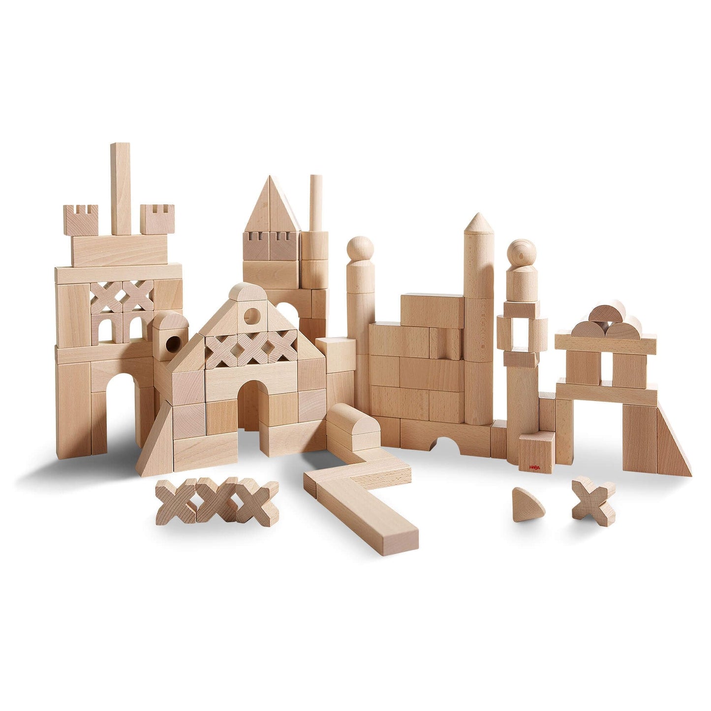 HABA Extra Large Wooden Building Blocks 102-Piece Set – Open-Ended Toddler Toys, Made in Germany