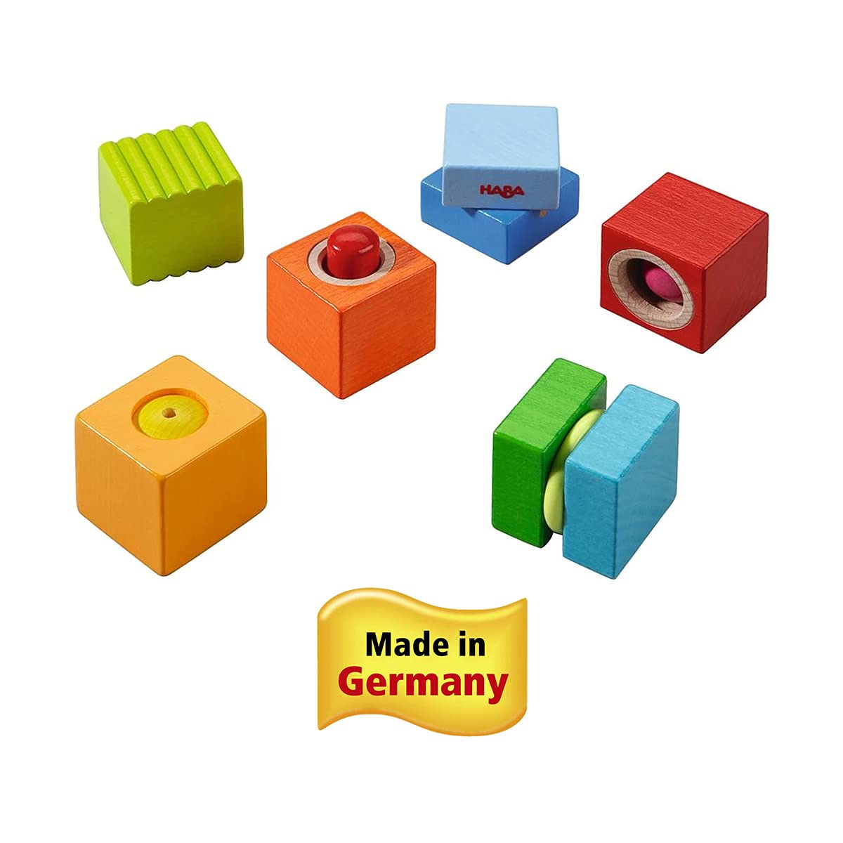 HABA Fun with Sounds: Wooden Discovery Blocks for Toddlers – Made in Germany | Montessori-Inspired Acoustic Blocks