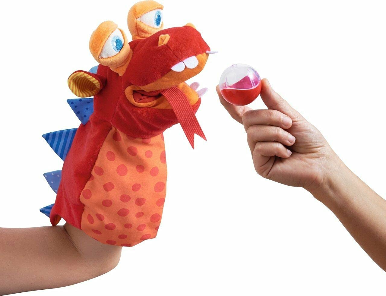HABA Glove Puppet Eat it Up Dragon – Interactive Hand Puppet for Toddlers 18 Months+