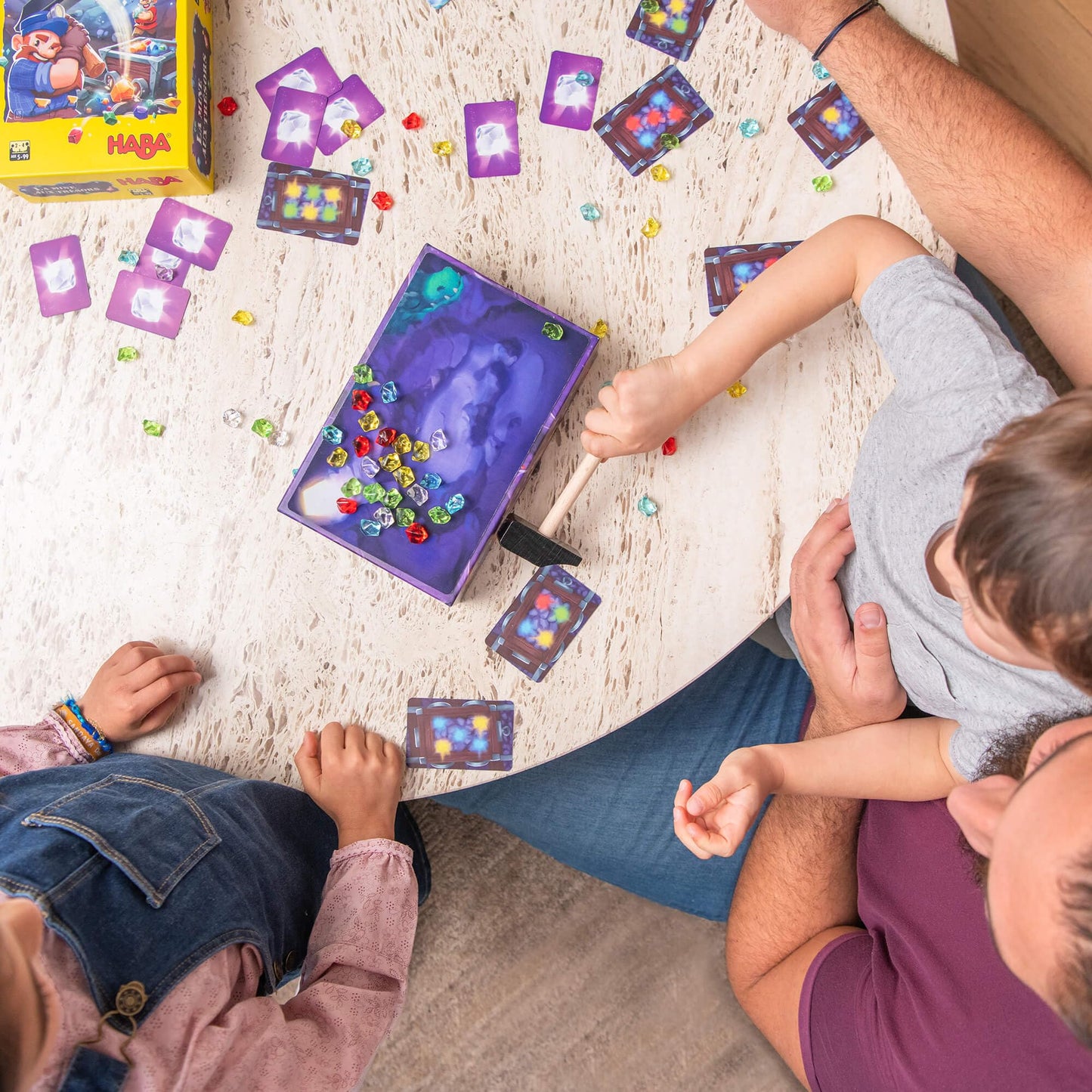 HABA Hammer Time: Fun Treasure-Hunt Board Game for Kids 5+ | Gems, Strategy & Family Play