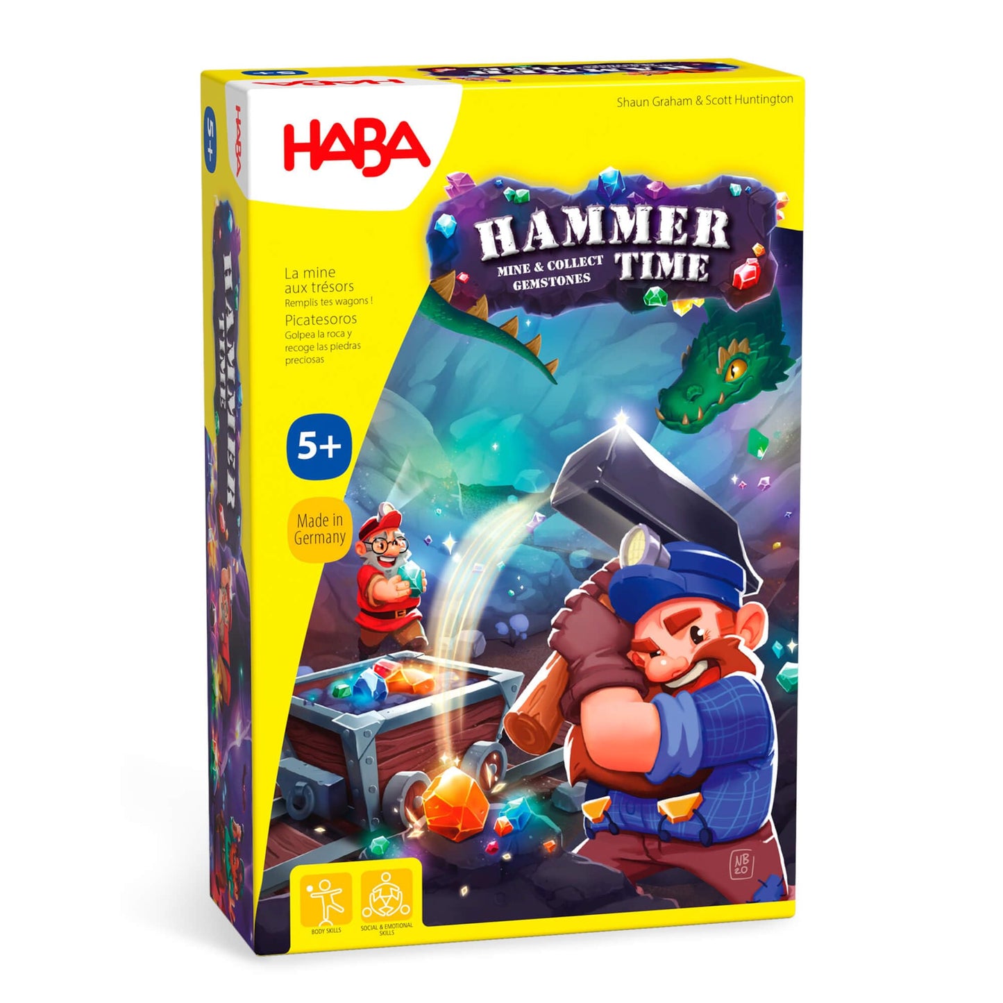HABA Hammer Time: Fun Treasure-Hunt Board Game for Kids 5+ | Gems, Strategy & Family Play
