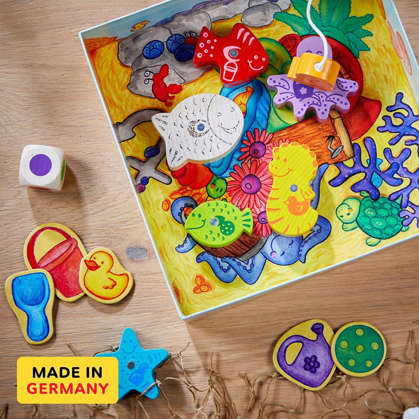 Here Fishy Fishy! Magnetic Fishing Game by HABA – Toddler & Preschool Learning Toy, Made in Germany