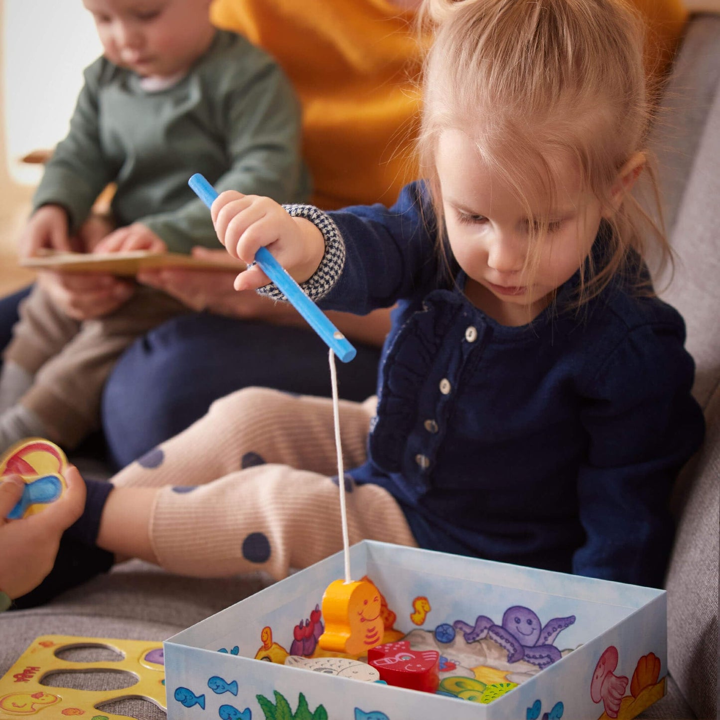 Here Fishy Fishy! Magnetic Fishing Game by HABA – Toddler & Preschool Learning Toy, Made in Germany