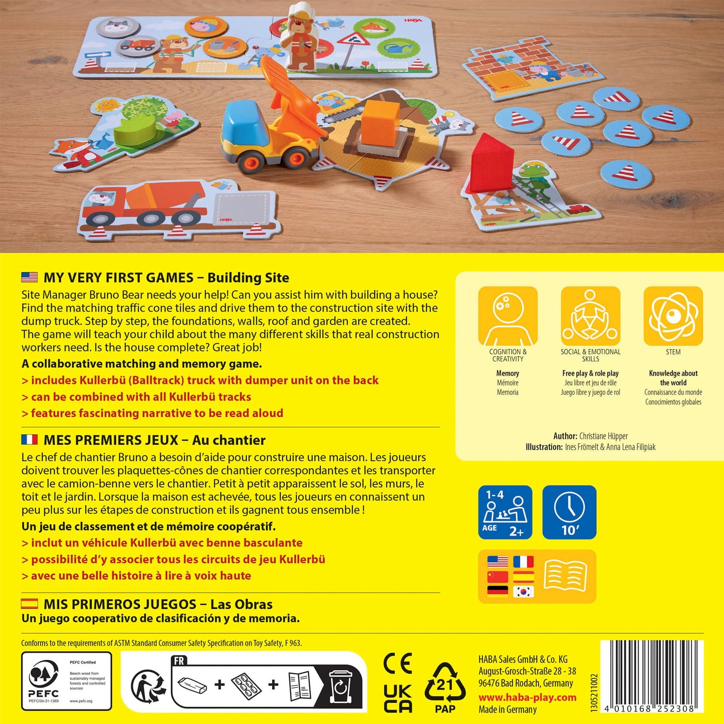 HABA My Very First Games Building Site – Cooperative Toddler Learning Game for 2+