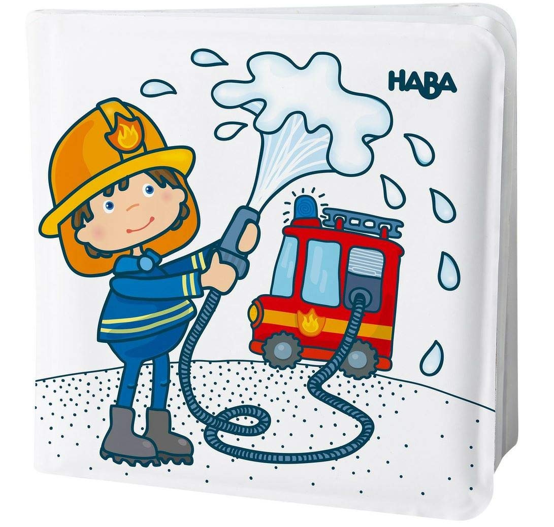 HABA Magic Color Changing Bath Book: Fire Brigade – Bath Toys for Toddlers 18–36 Months