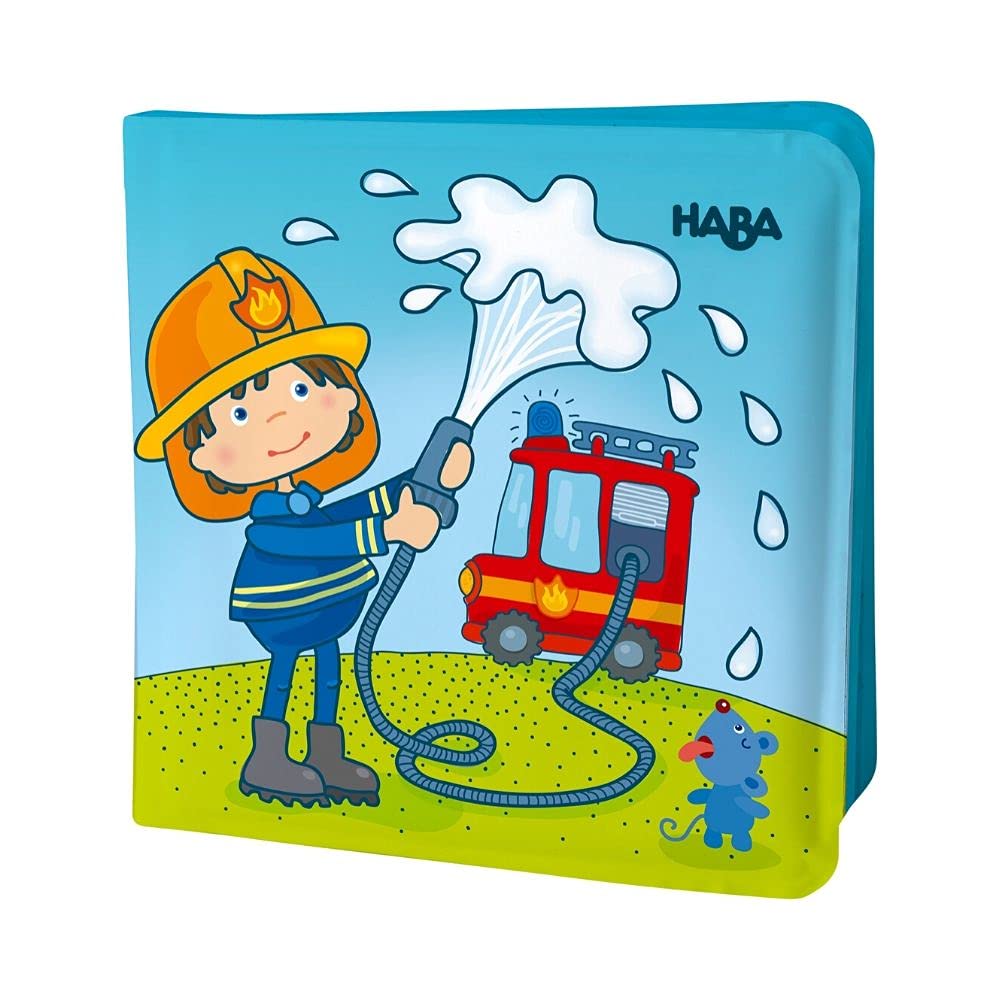 HABA Magic Color Changing Bath Book: Fire Brigade – Bath Toys for Toddlers 18–36 Months