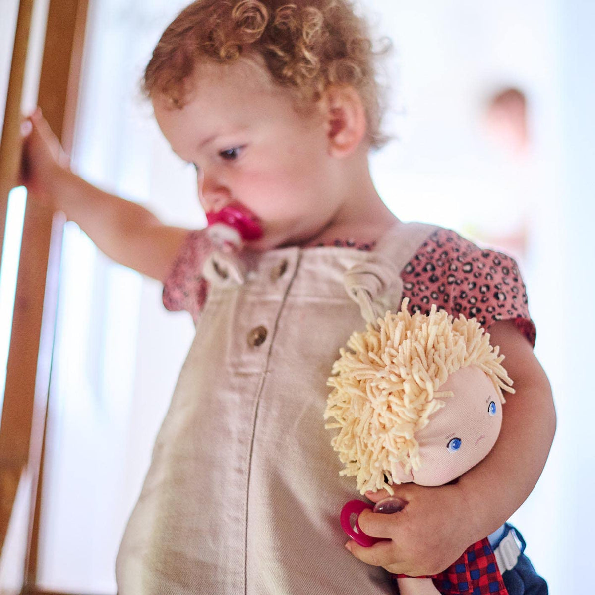 HABA Nick 12-Inch Soft Doll – Blue-Eyed Baby Boy, Machine Washable
