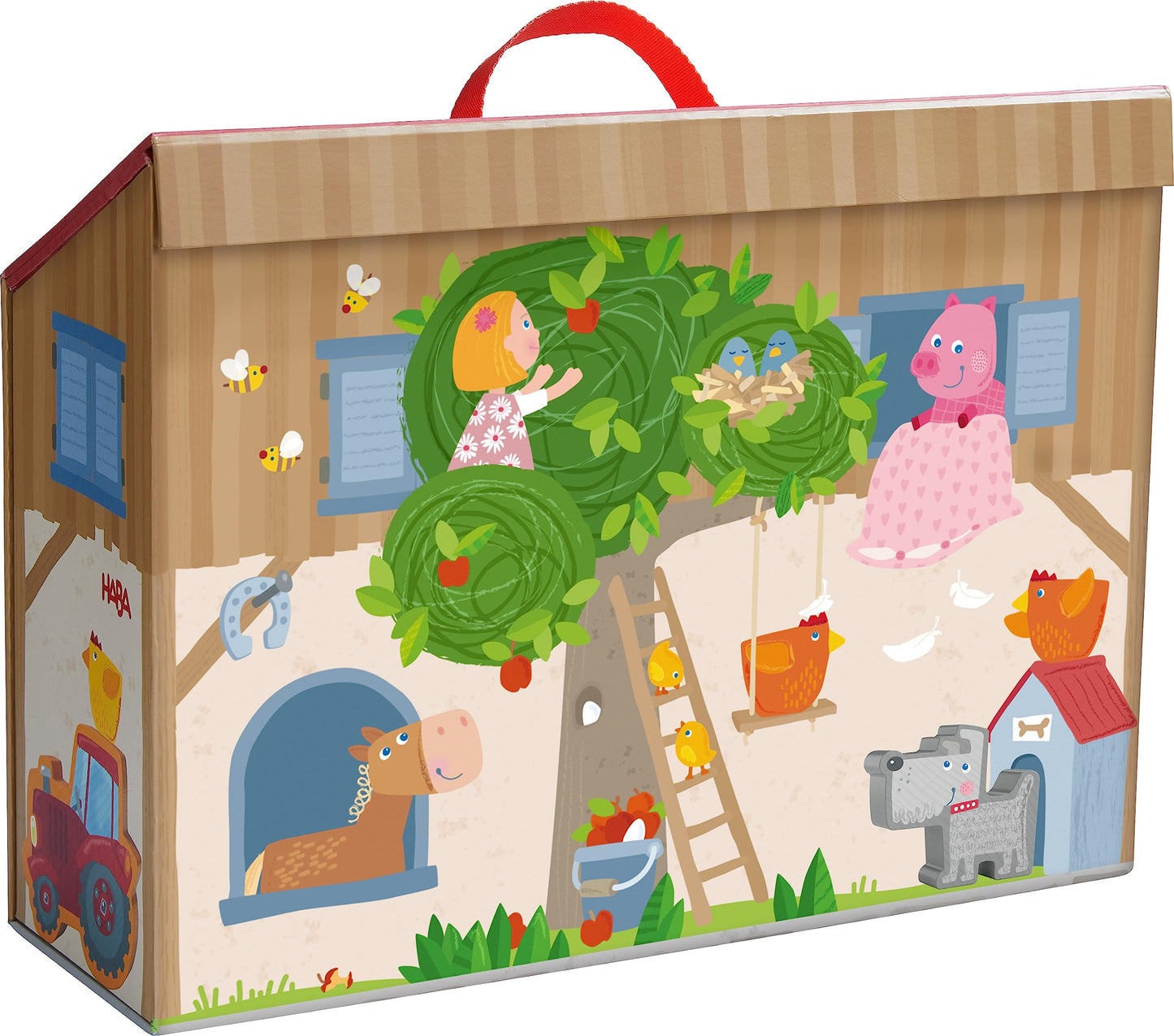 HABA Play World on the Farm Play Set – German-Made Farm Toys for Toddlers 1-3