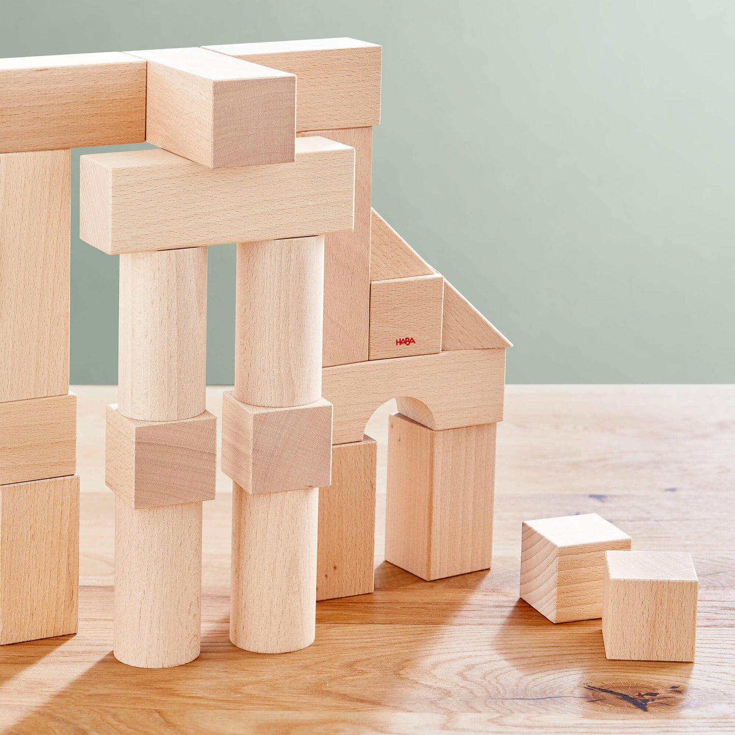 HABA 26-Piece Wooden Building Blocks – German-Made Open-Ended Toys for Creative Play