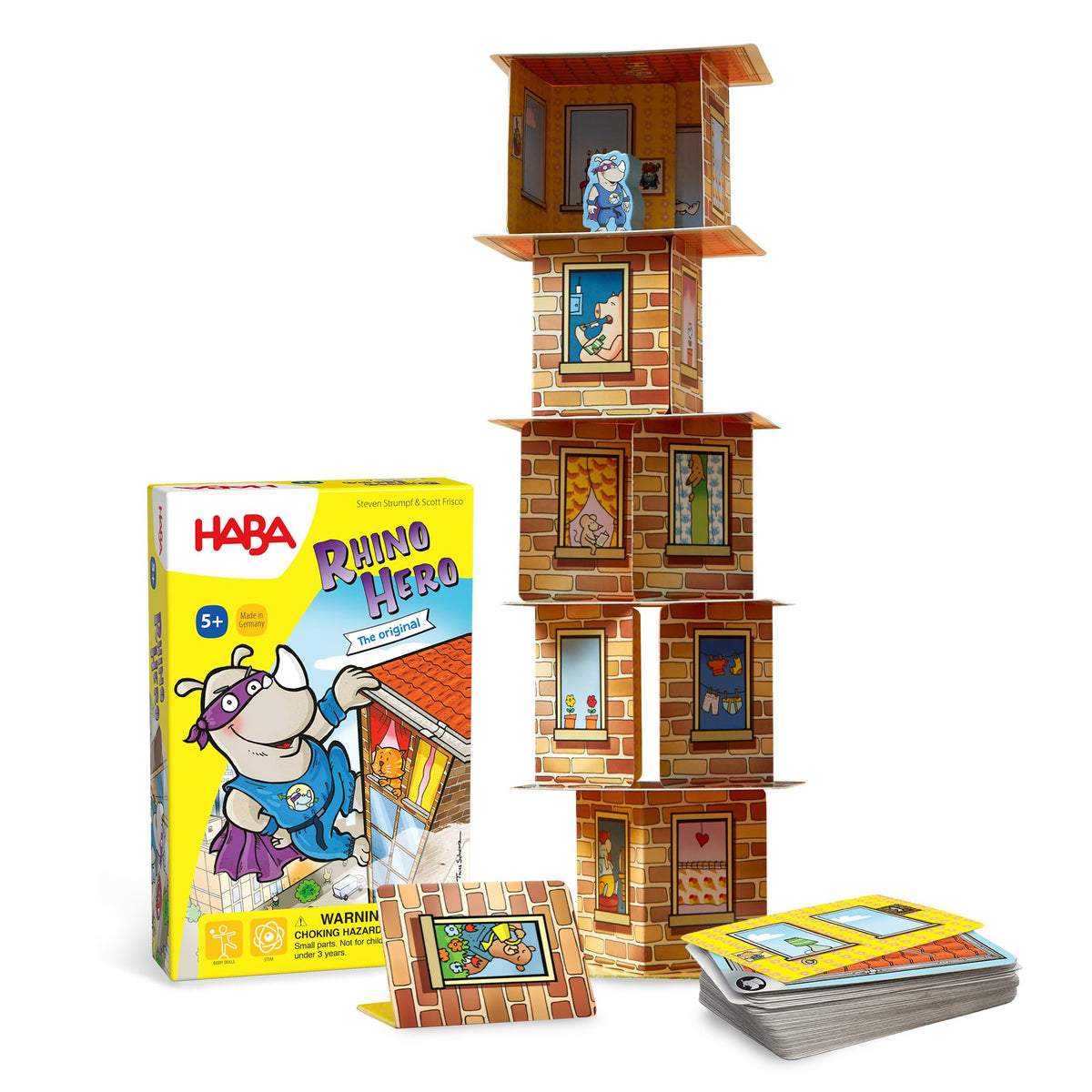 HABA Rhino Hero Game - Card Stacking for Kids 5+ | Award-Winning Family Fun