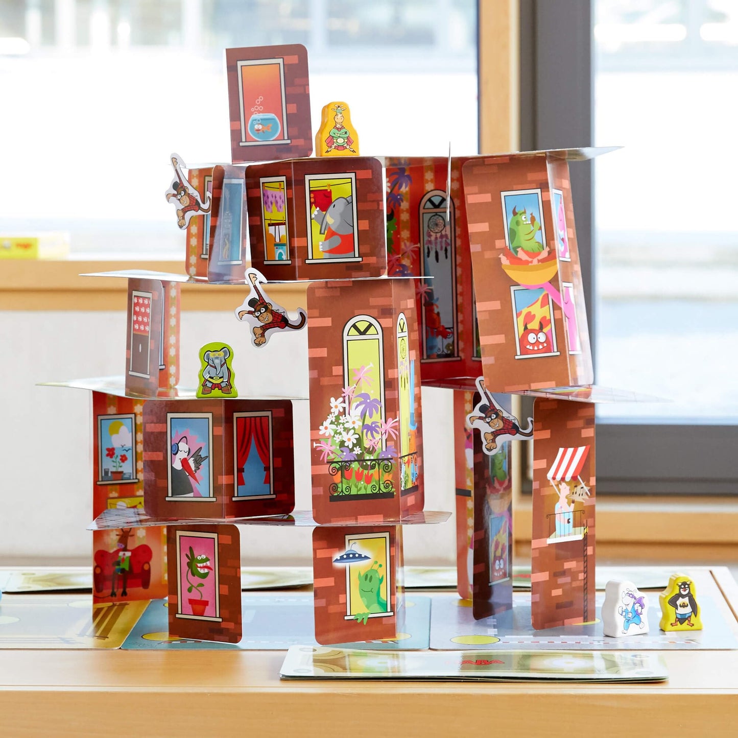 Rhino Hero Super Battle by HABA – 3D Stacking Board Game, Made in Germany