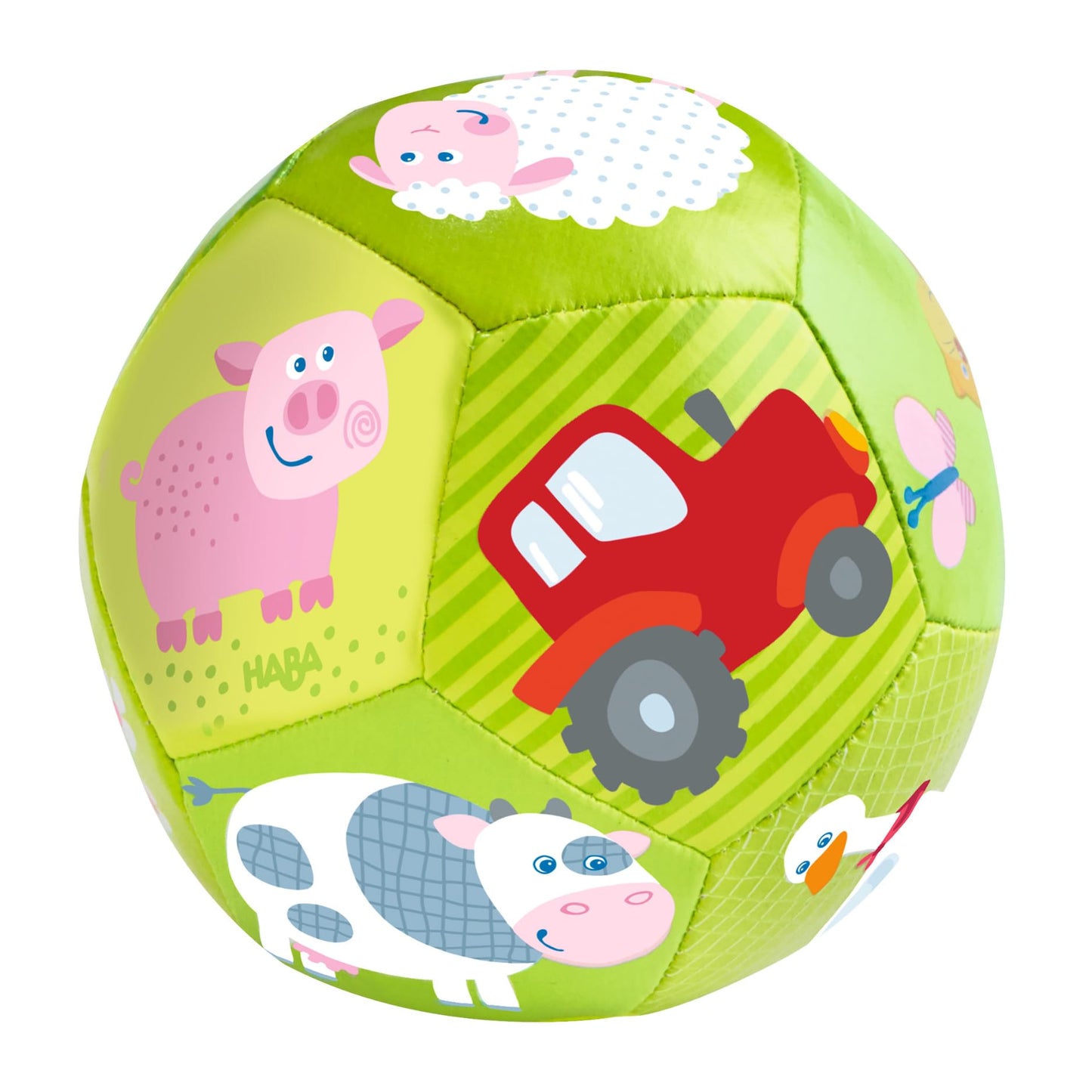 HABA Soft Baby Ball with Farm Animals | Tummy Time & Sensory Play