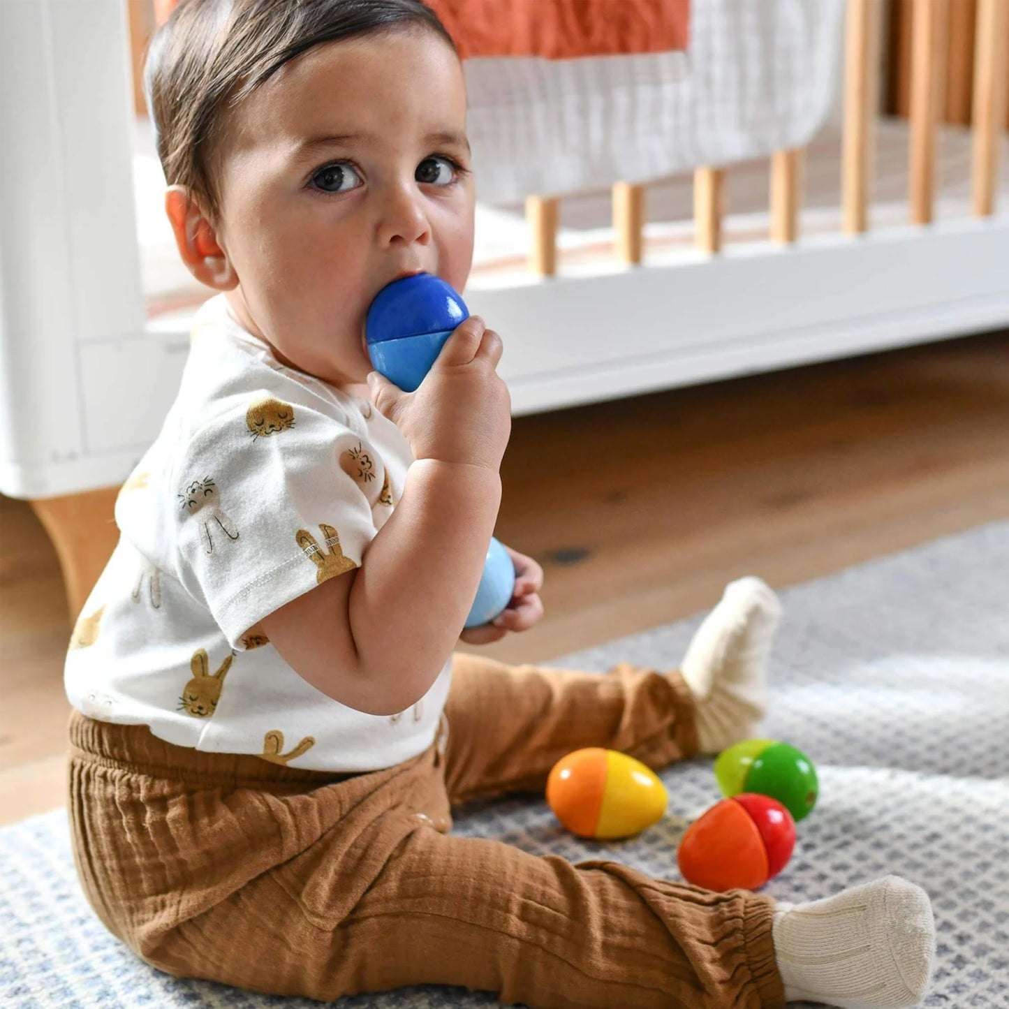 HABA Fun with Sounds Wooden Eggs – Montessori Easter Toys, Made in Germany