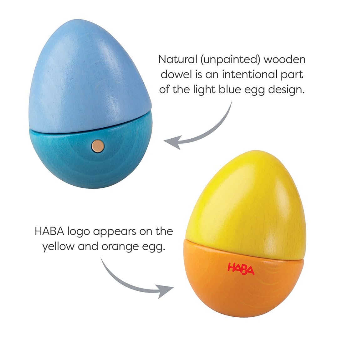 HABA Fun with Sounds Wooden Eggs – Montessori Easter Toys, Made in Germany