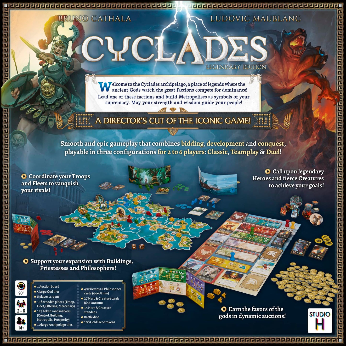 Hachette Boardgames: Cyclades | Epic Mythological Strategy Game for 2-6 Players | 60-90 Minutes