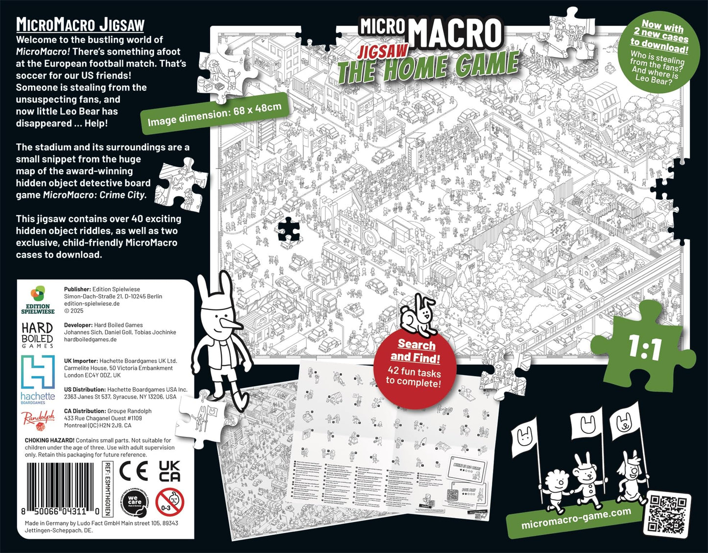 Hachette Boardgames MicroMacro Jigsaw: The Home Game – 500-Piece Family Mystery Puzzle