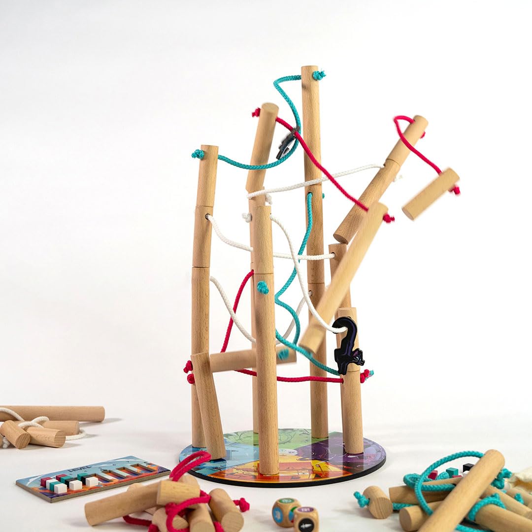 Nekojima by Hachette Boardgames — Dexterity Stacking & Weaving Game (15 min, 1–5+ players)