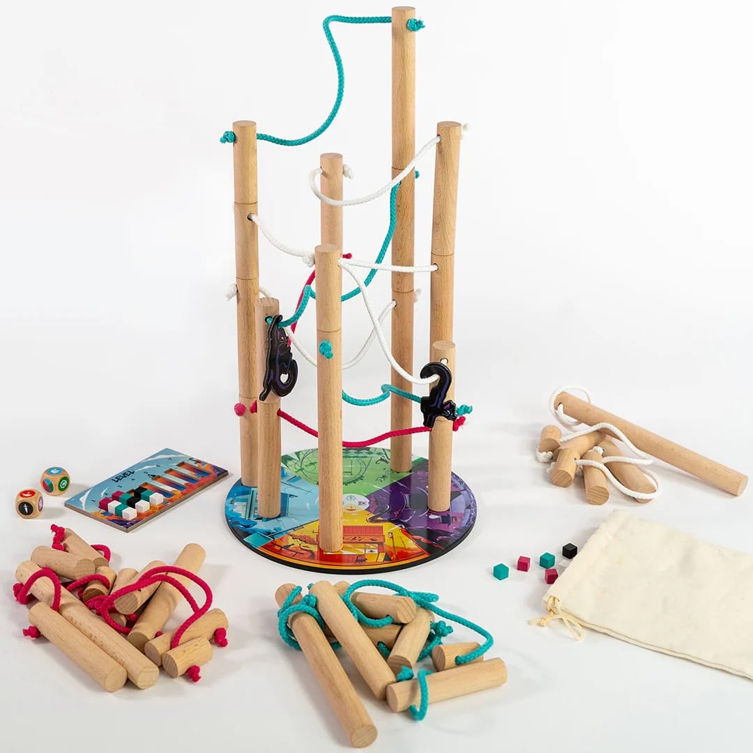 Nekojima by Hachette Boardgames — Dexterity Stacking & Weaving Game (15 min, 1–5+ players)