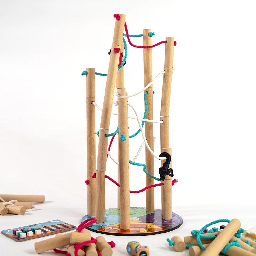 Nekojima by Hachette Boardgames — Dexterity Stacking & Weaving Game (15 min, 1–5+ players)
