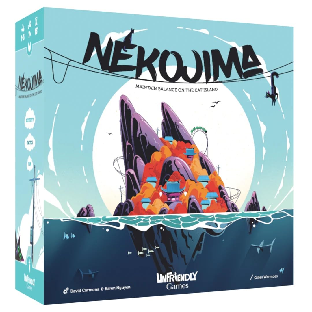 Nekojima by Hachette Boardgames — Dexterity Stacking & Weaving Game (15 min, 1–5+ players)