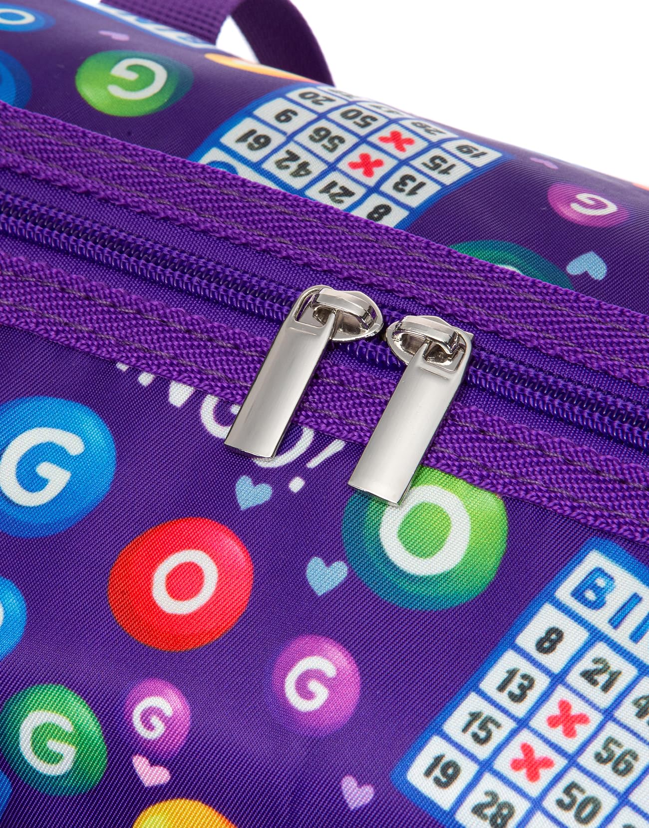 HACHMAS Bingo Bag with Pockets for Daubers & Dabbers – Compact Purple