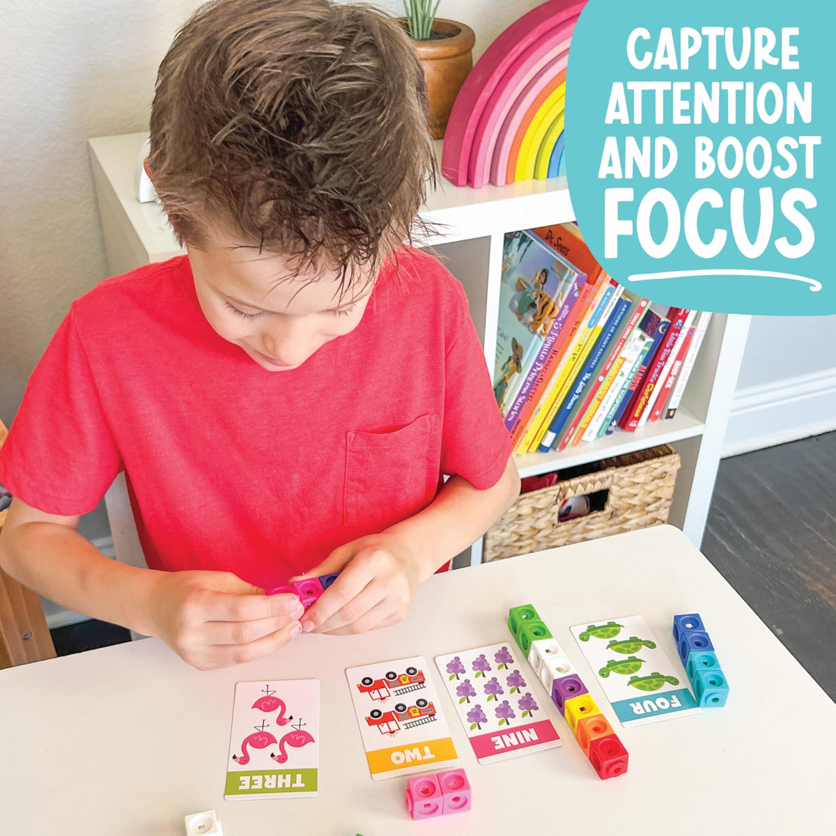 Hadley Designs Learning Flash Cards for Toddlers 1-3 – ABC, Numbers, Colors & Shapes (58 Cards)