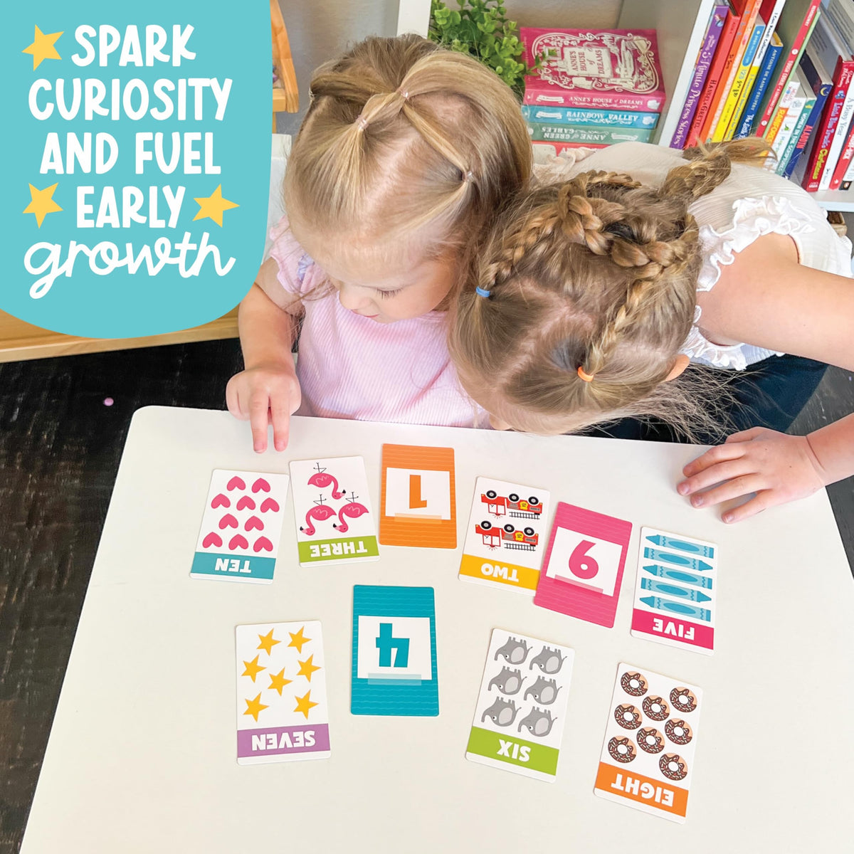 Hadley Designs Learning Flash Cards for Toddlers 1-3 – ABC, Numbers, Colors & Shapes (58 Cards)