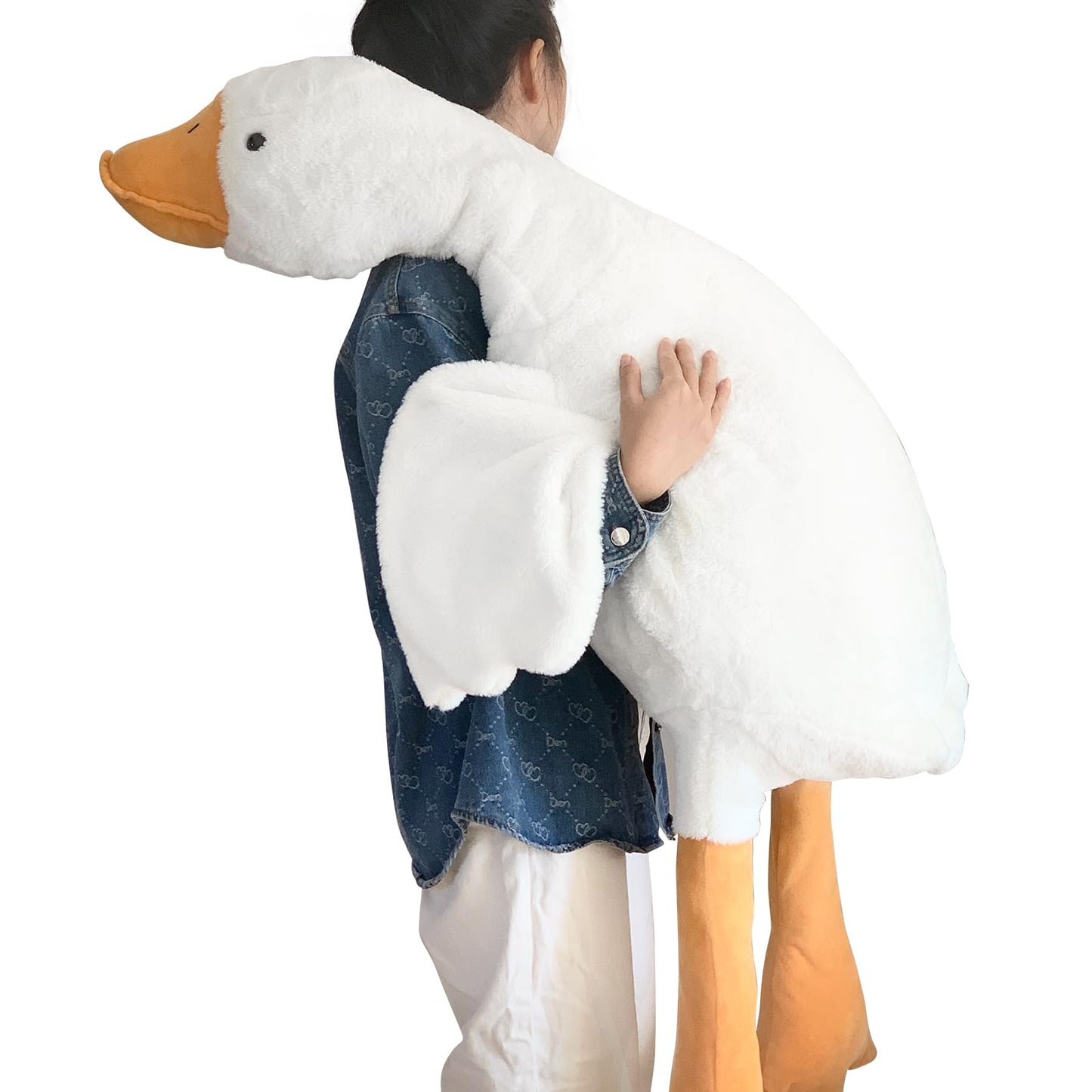 Haengbuk Goose Stuffed Animal — 90cm Giant Sleeping Hugging Pillow, Soft White Swan Plush Toy