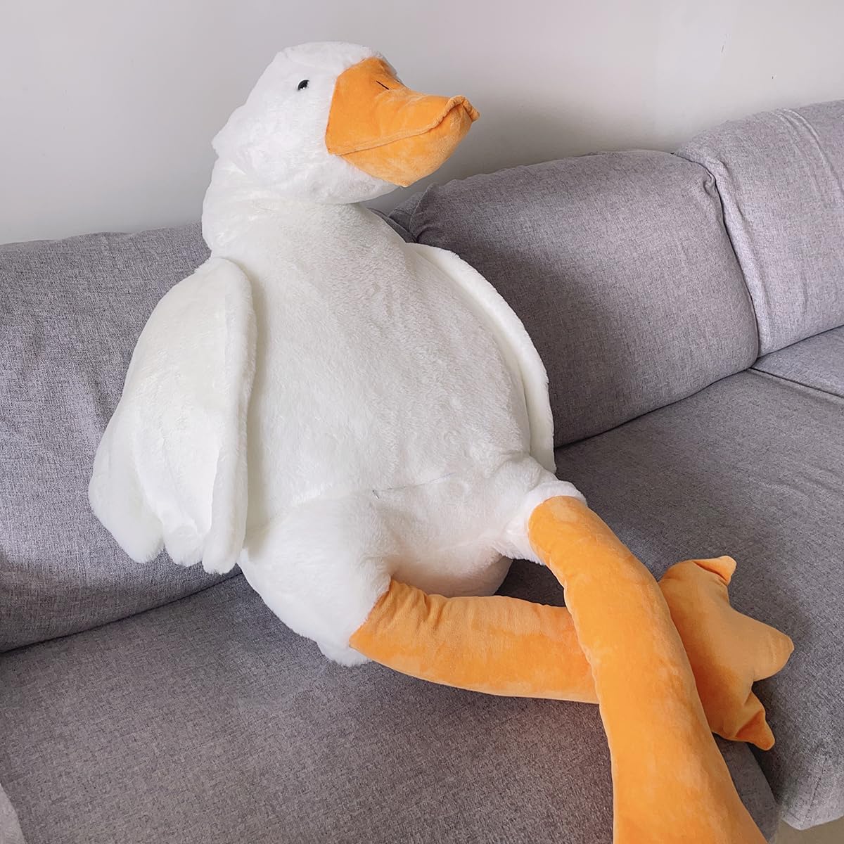 Haengbuk Goose Stuffed Animal — 90cm Giant Sleeping Hugging Pillow, Soft White Swan Plush Toy