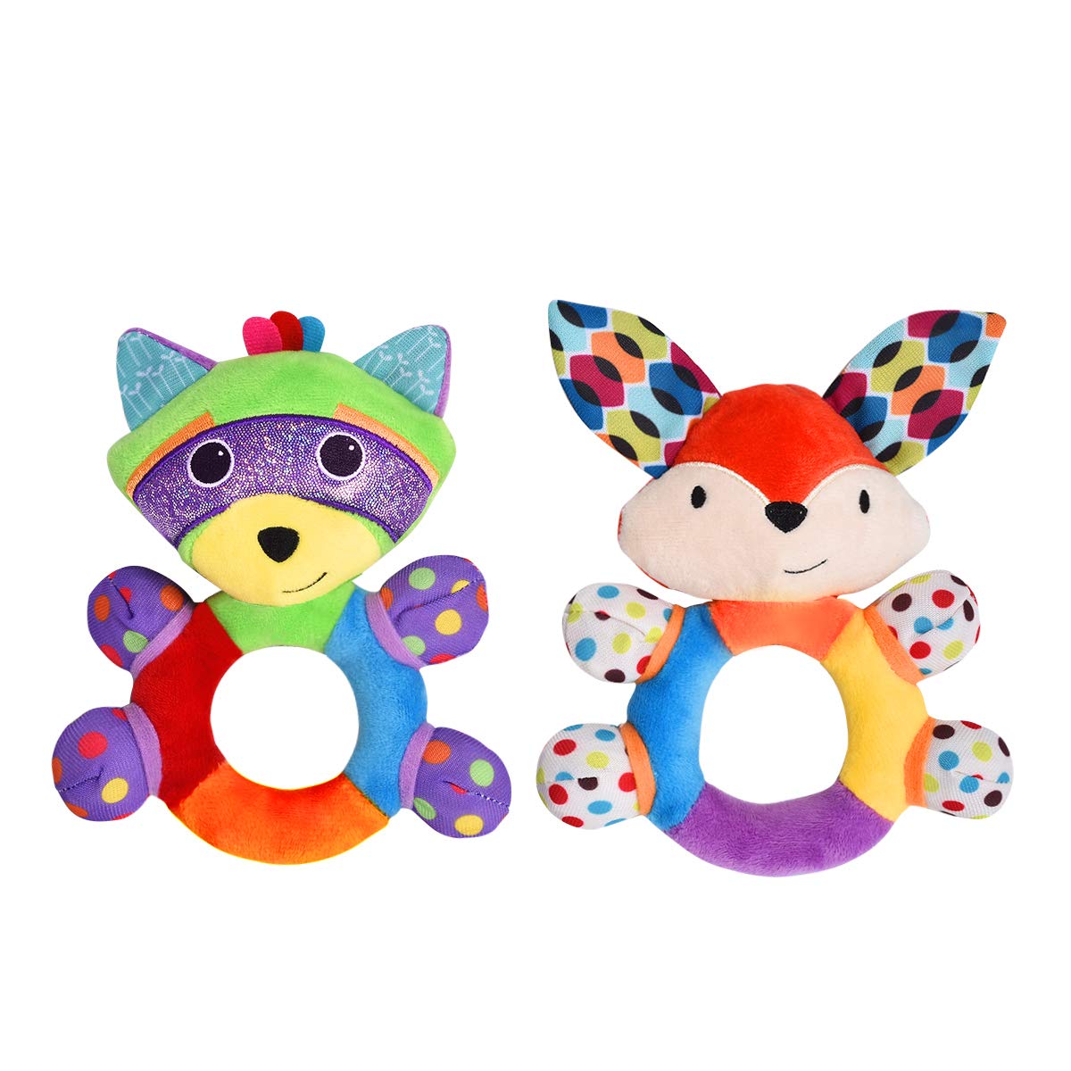 HAHA Baby Teething Rattle Toys – Soft Sensory Baby Rattle for 0-12 Months