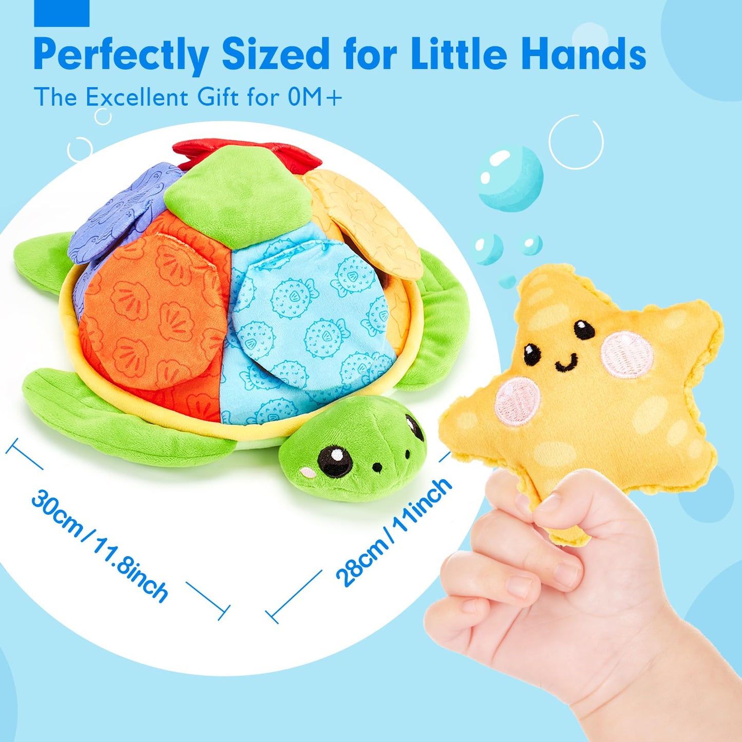 Hahaland Baby Toys for 6-12 Months | Interactive Turtle Peekaboo & Sea Creatures