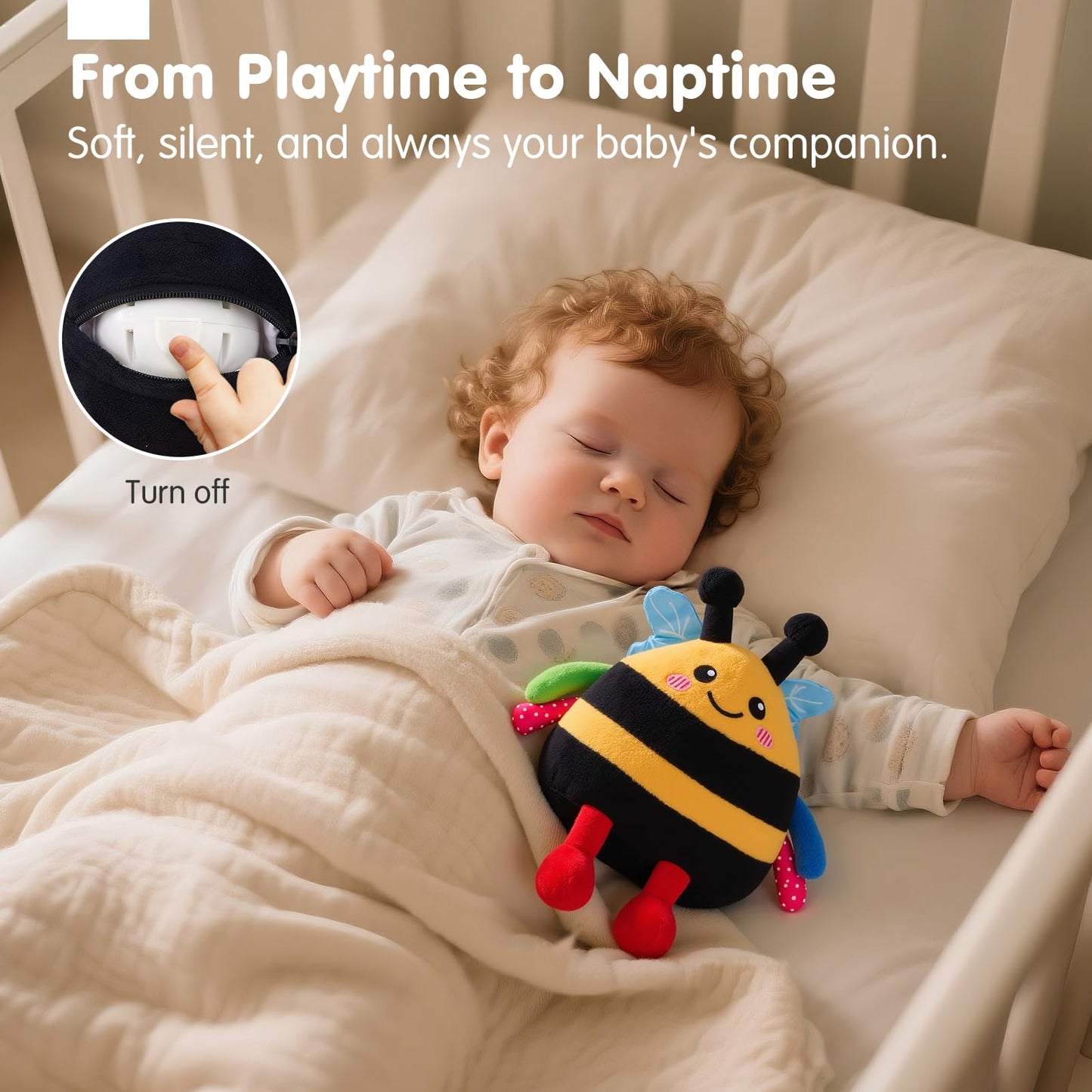 Hahaland Baby Bee Toy – Crawling, Dancing Plush for 6–18 Months (Music & Voice)