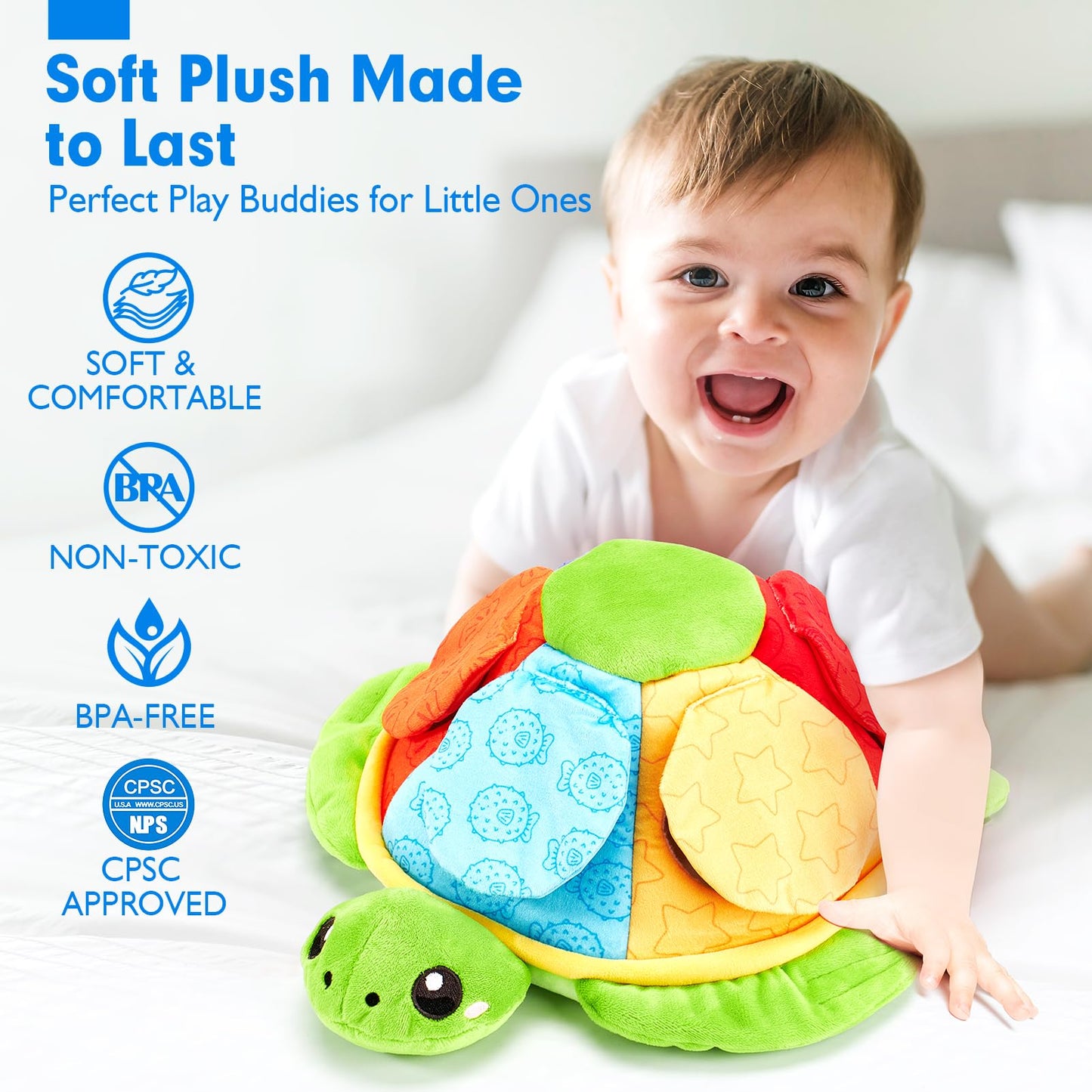 Hahaland Baby Toys for 6-12 Months | Interactive Turtle Peekaboo & Sea Creatures