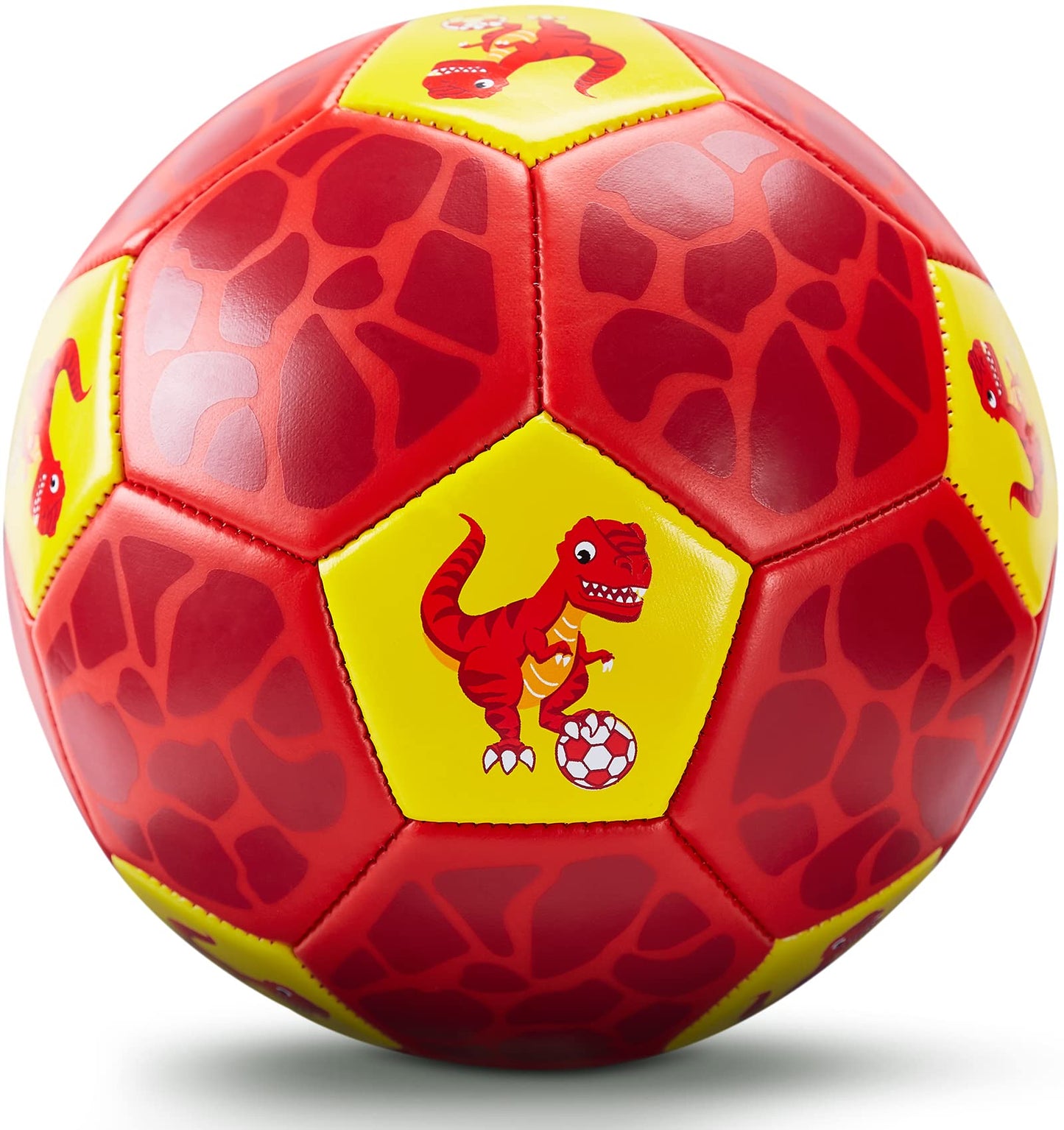 Hahaland Size 3 Dinosaur Soccer Ball for Kids – Pump Included, Mesh Bag