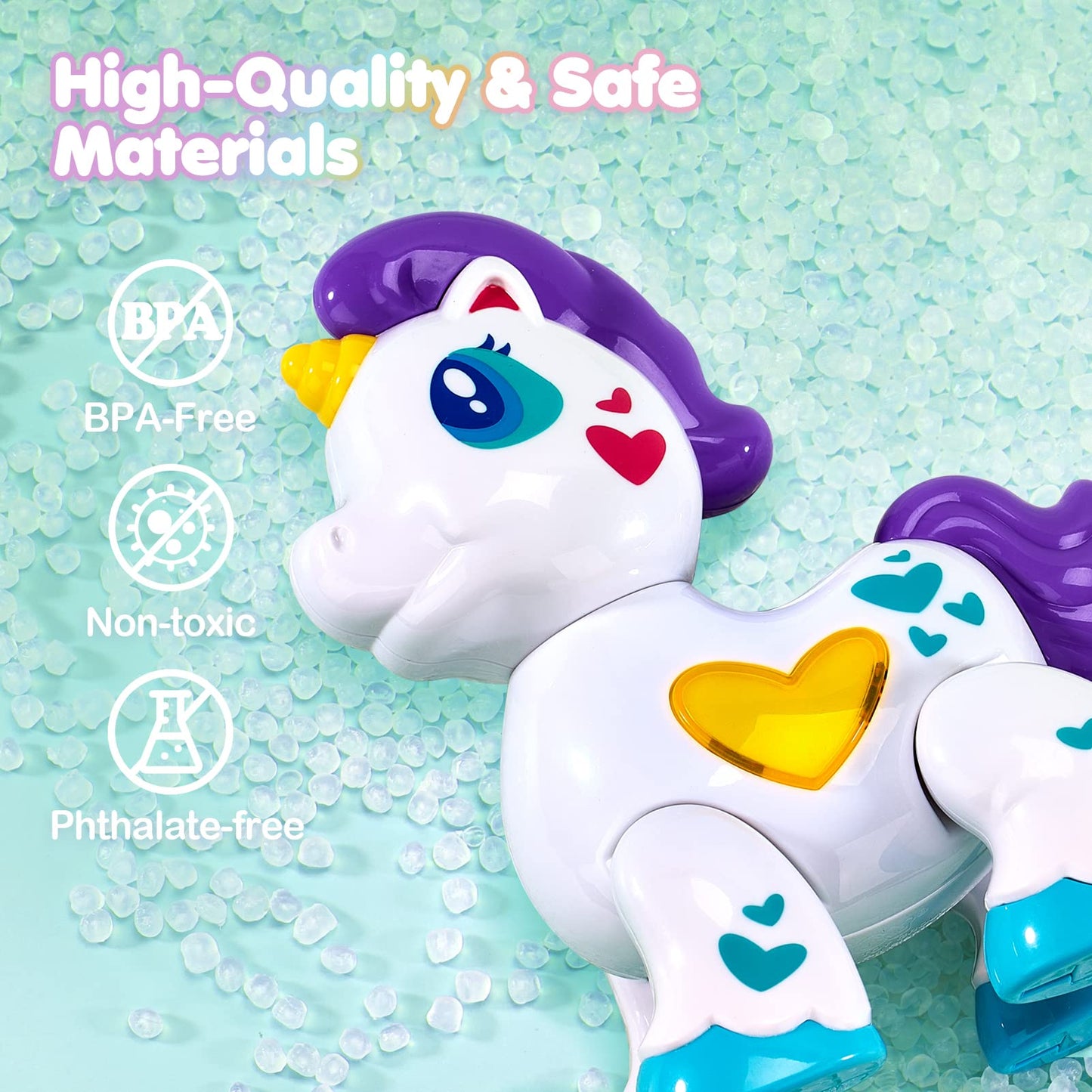 Hahaland Unicorn Musical Light-Up Toy for 1-Year-Old Girls – Safe, Moveable, Travel Buddy