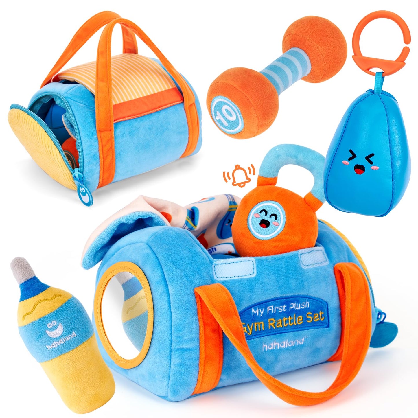 Hahaland Baby Toys 6-12 Months | Montessori Sensory Gym Set with Mirror