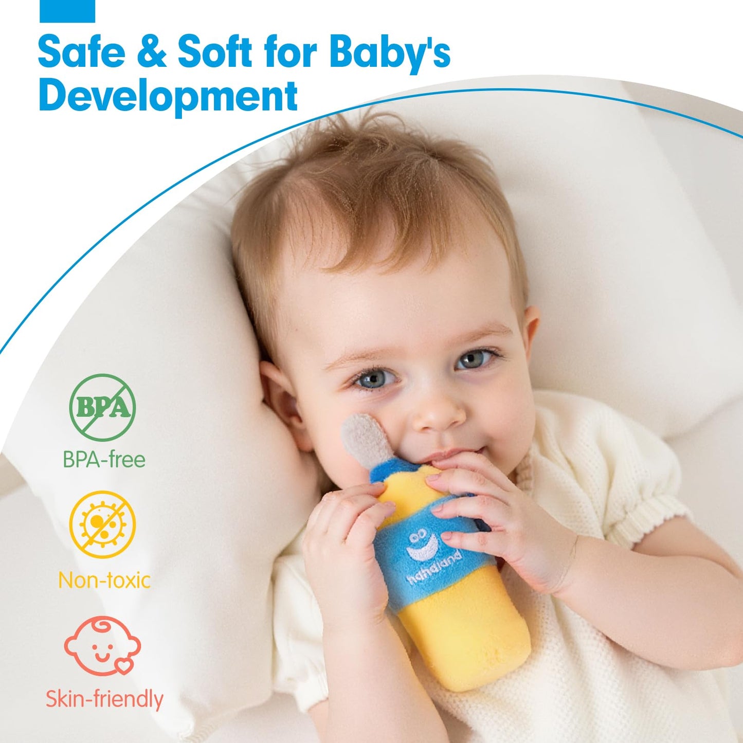 Hahaland Baby Toys 6-12 Months | Montessori Sensory Gym Set with Mirror