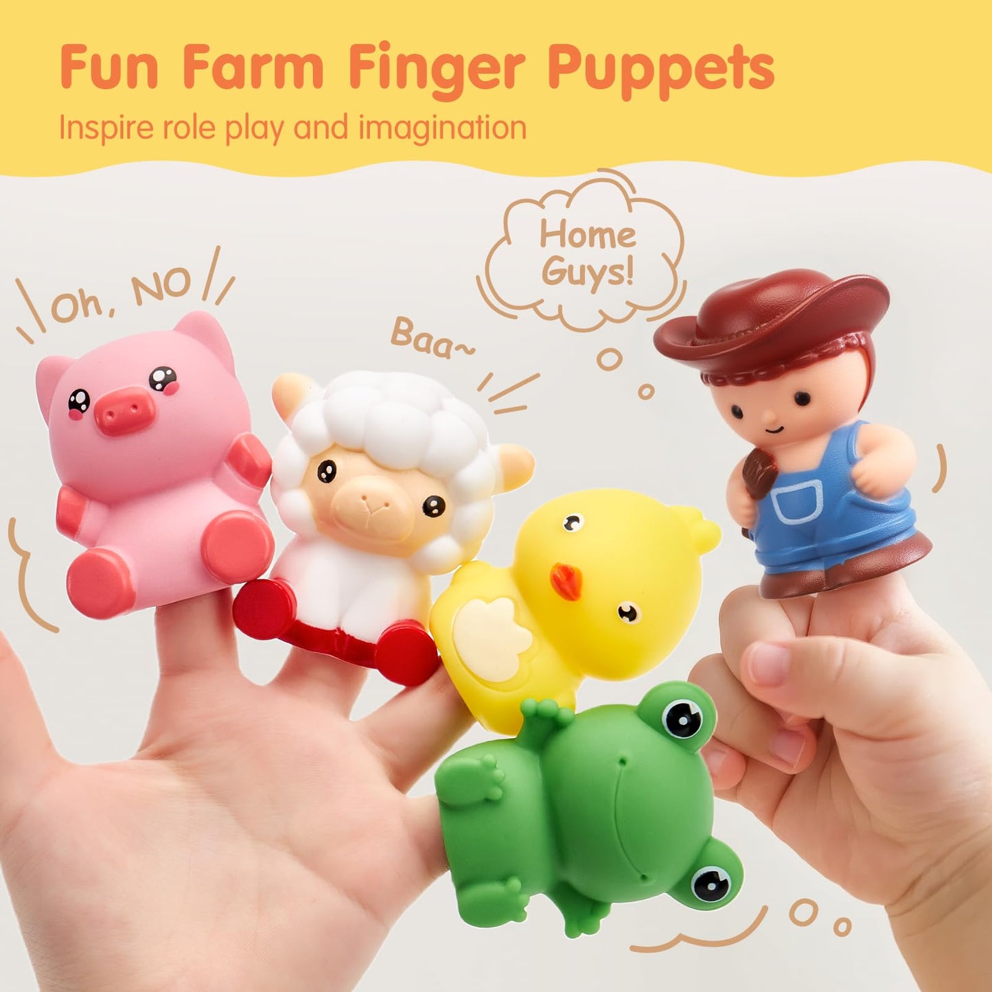 Hahaland Toddler Learning Toy Train Set – Counting, Sorting & Lock & Unlock Barns with Farm Animals